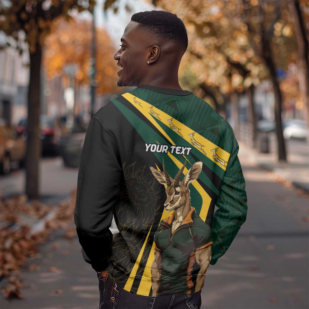 South Africa Bokke Personalised Sweatshirt Mascot Dynamic LT7