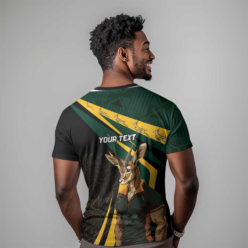 South Africa Bokke Personalised T shirt Mascot Dynamic LT7