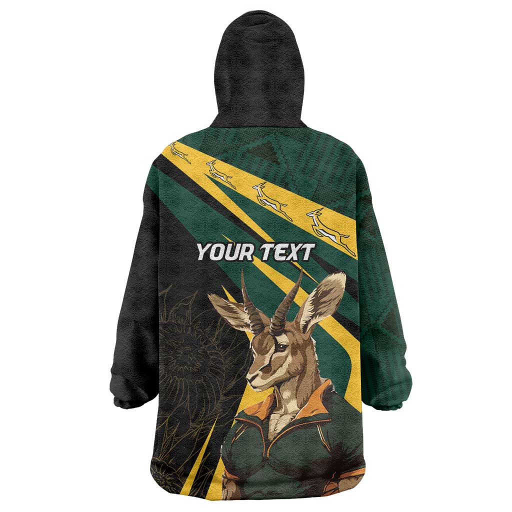 South Africa Bokke Personalised Wearable Blanket Hoodie Mascot Dynamic LT7