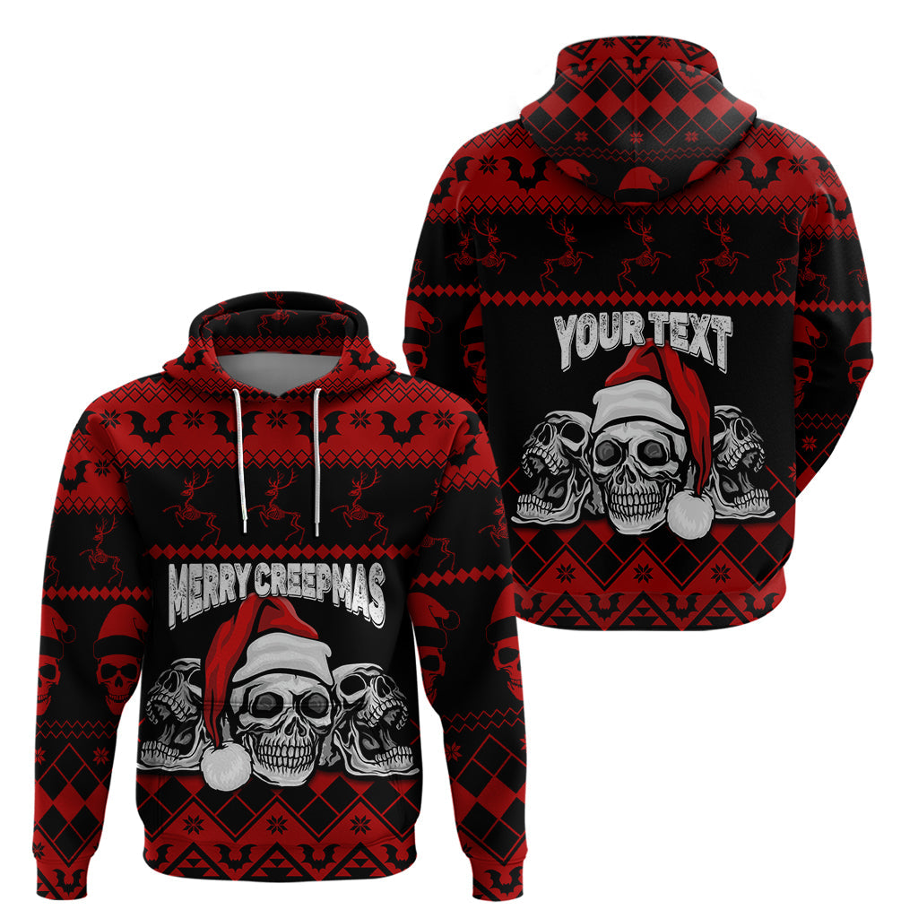 Custom Christmas Hoodie Gothic Skull Creepmas LT7
