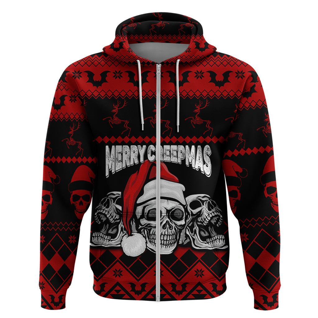 Custom Christmas Hoodie Gothic Skull Creepmas LT7