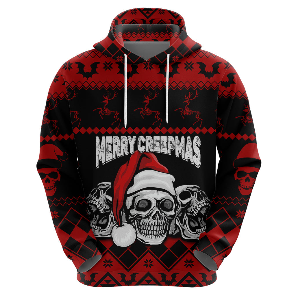 Custom Christmas Hoodie Gothic Skull Creepmas LT7