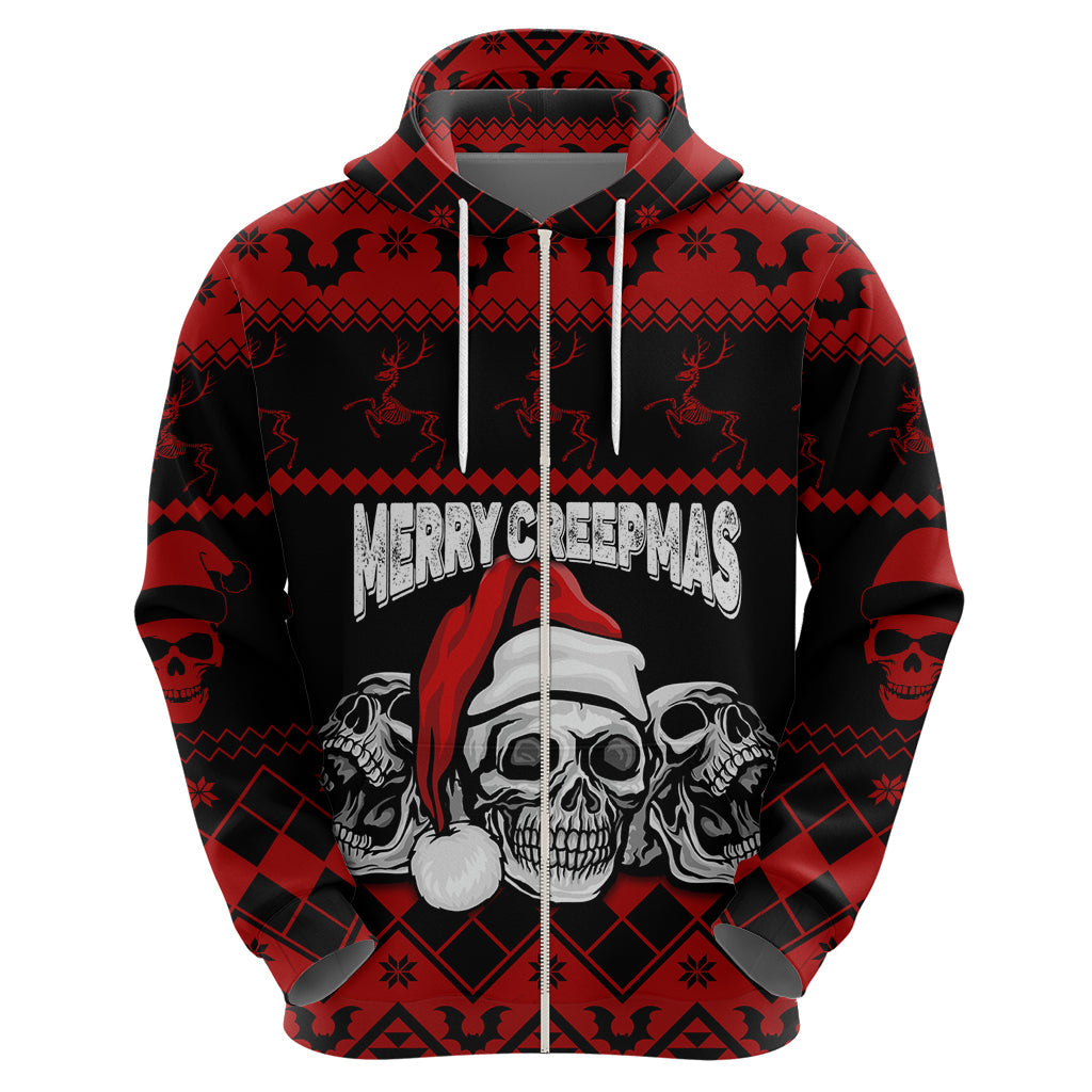 Custom Christmas Hoodie Gothic Skull Creepmas LT7