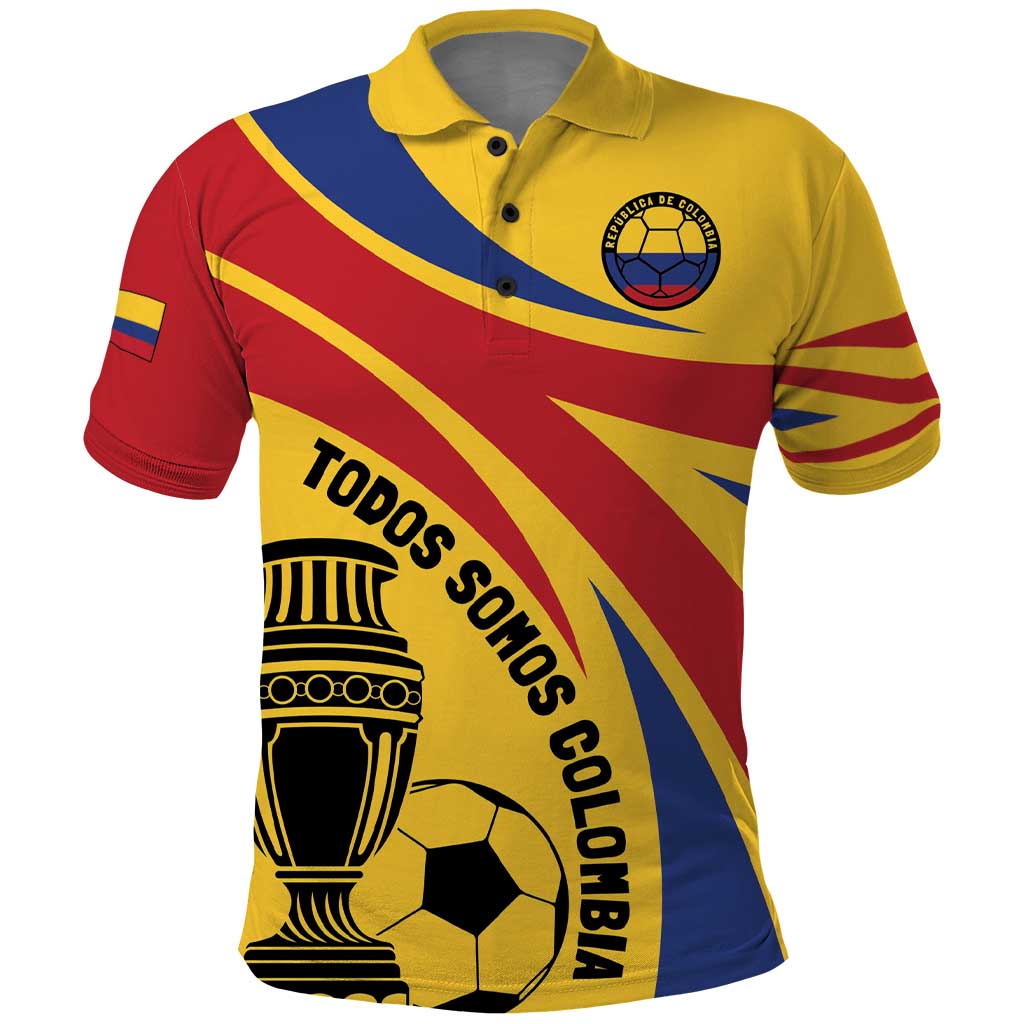 Colombia Football Custom Polo Shirt Todos Somos Colombia LT7