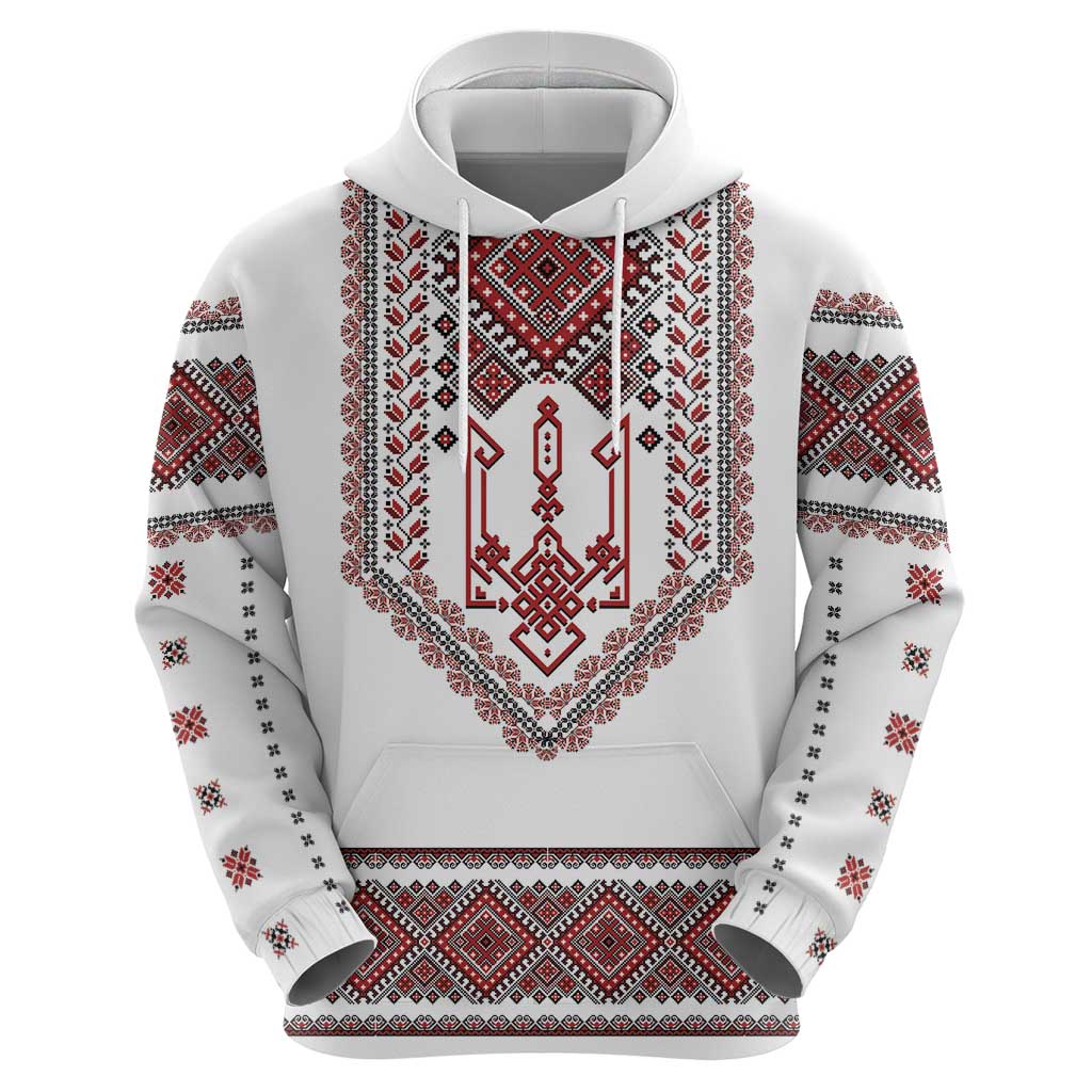 Ukraine Vyshyvanka Inspired Patterns Hoodie White LT7