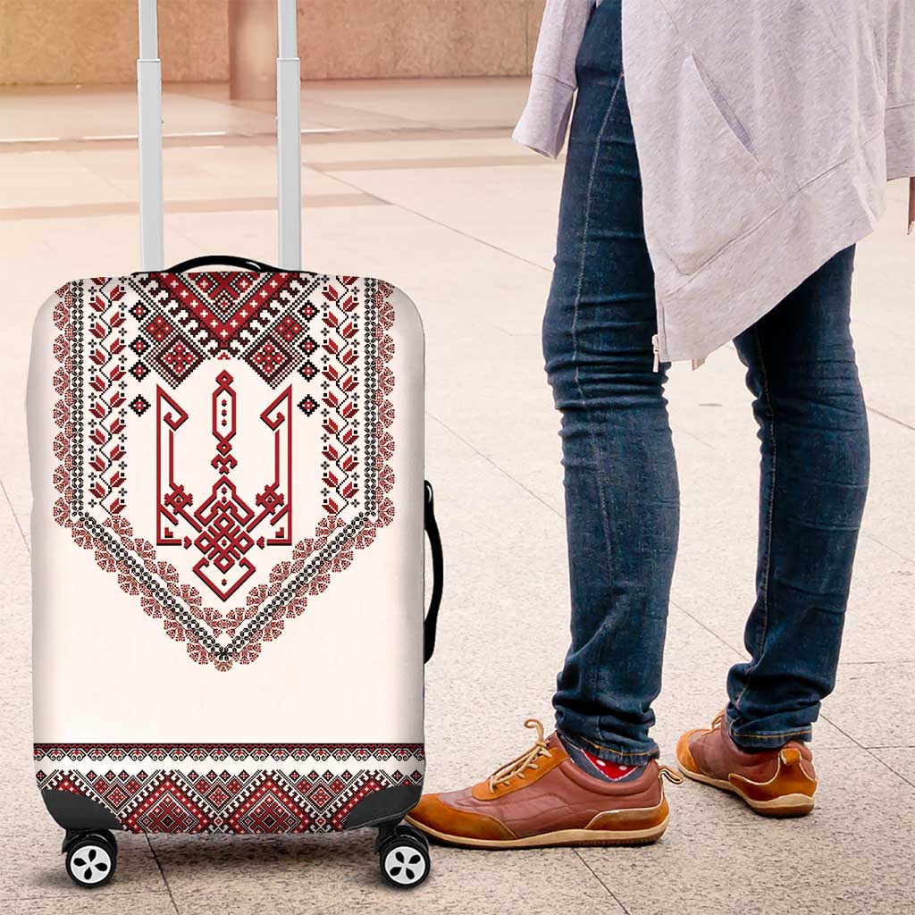Ukraine Vyshyvanka Inspired Patterns Luggage Cover White LT7