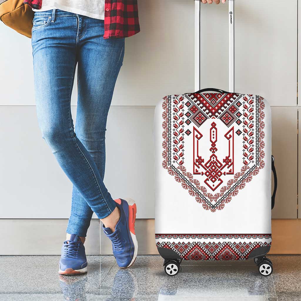 Ukraine Vyshyvanka Inspired Patterns Luggage Cover White LT7