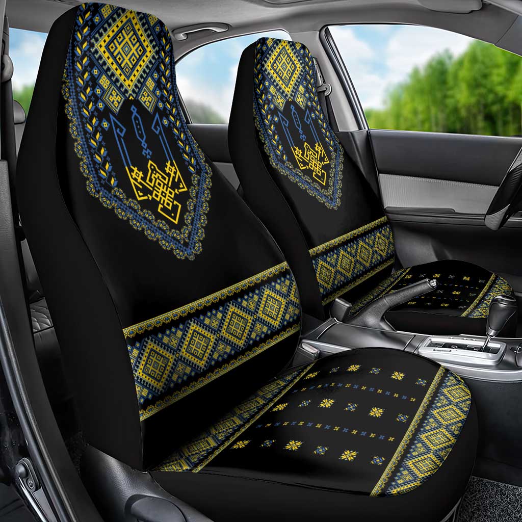 Ukraine Vyshyvanka Inspired Patterns Car Seat Cover Ukraini Colors LT7