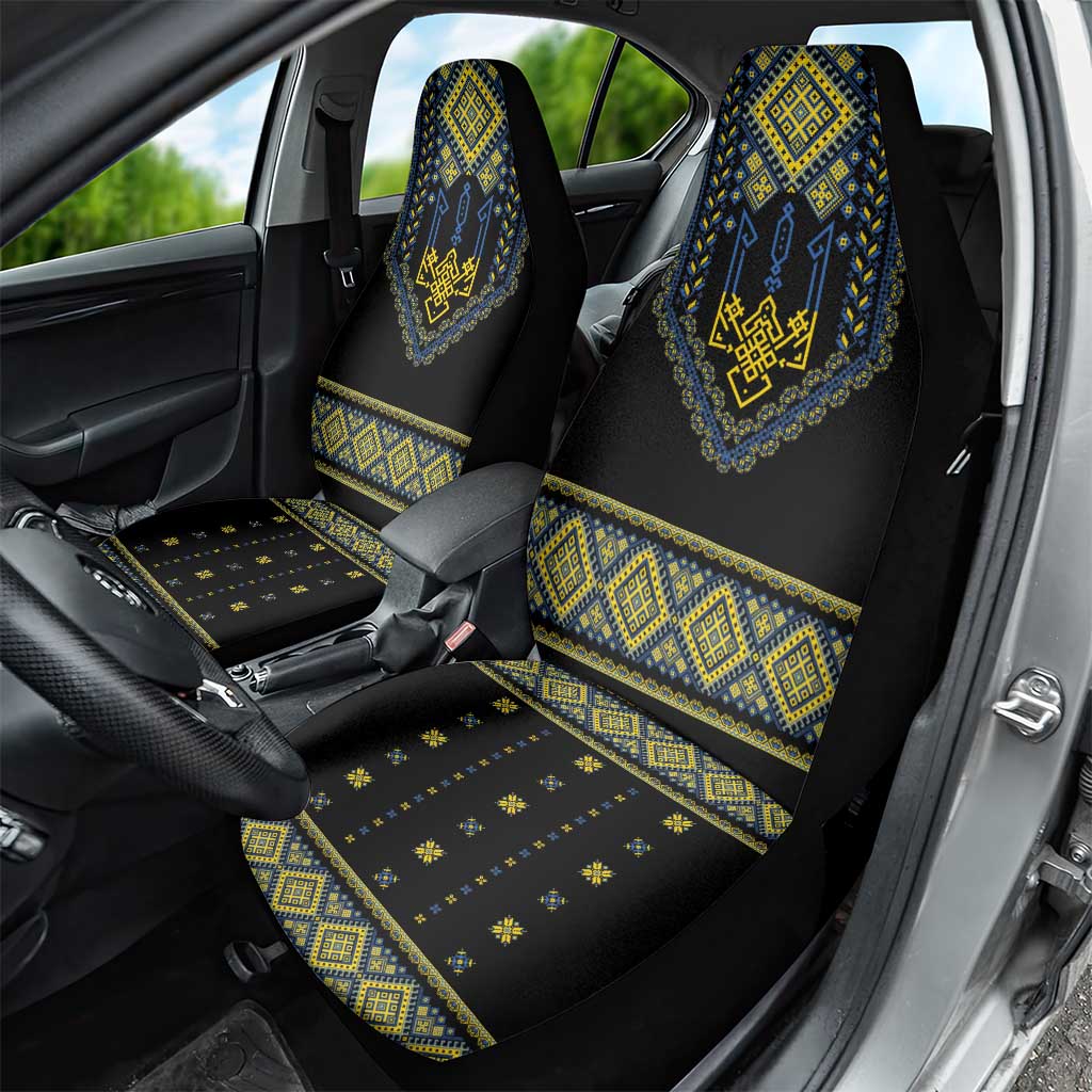 Ukraine Vyshyvanka Inspired Patterns Car Seat Cover Ukraini Colors LT7