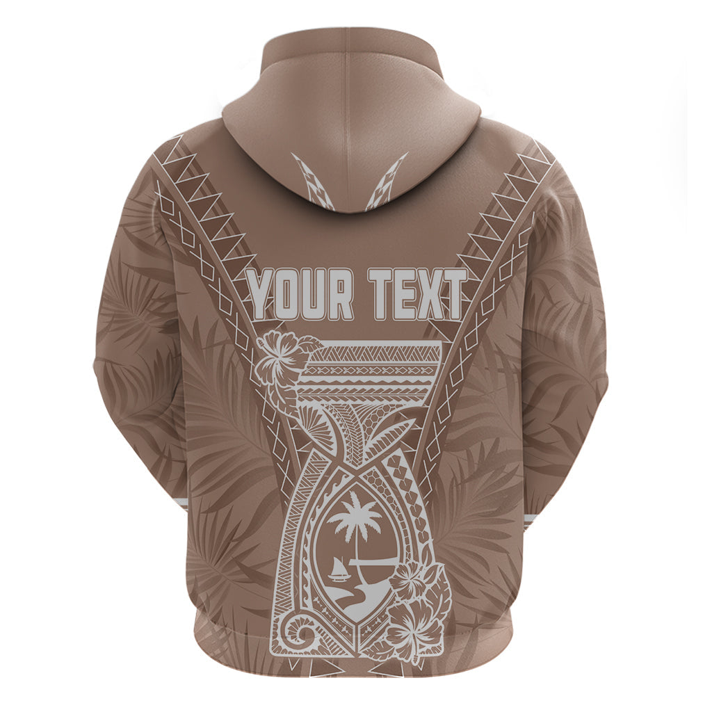 Custom Guam Hoodie Chamoro Latte Stone Mix Tropical - Brown LT7