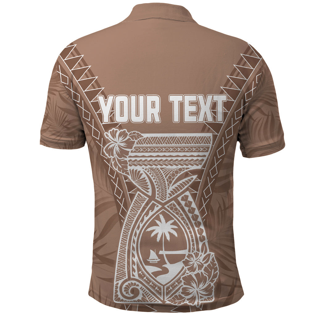 Custom Guam Polo Shirt Chamoro Latte Stone Mix Tropical Brown LT7
