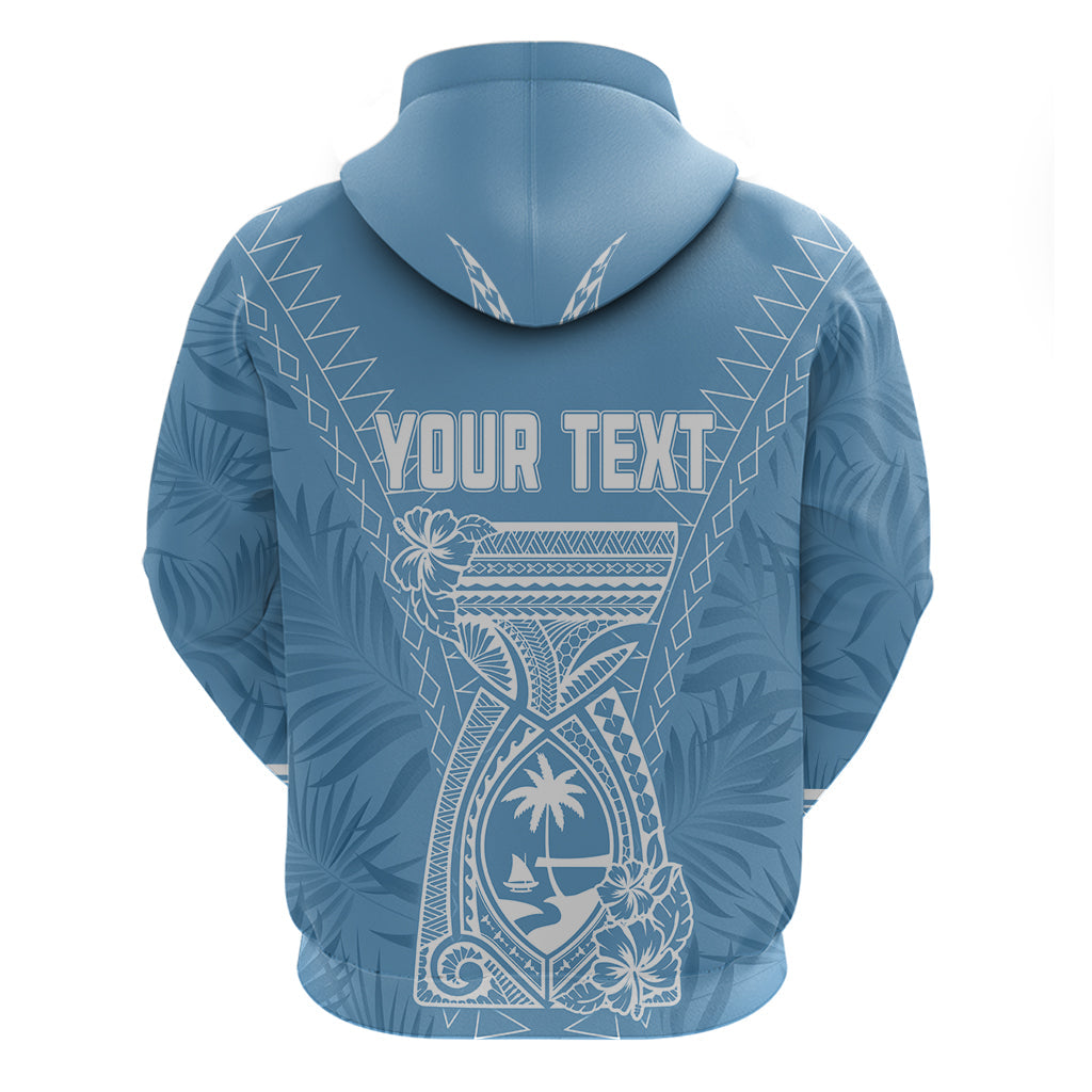 Custom Guam Hoodie Chamoro Latte Stone Mix Tropical - Blue LT7