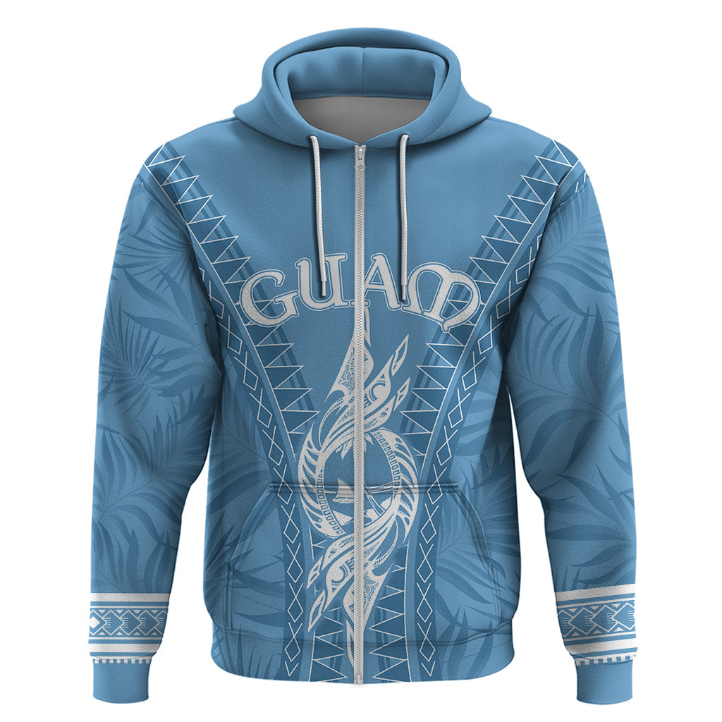 Custom Guam Hoodie Chamoro Latte Stone Mix Tropical - Blue LT7