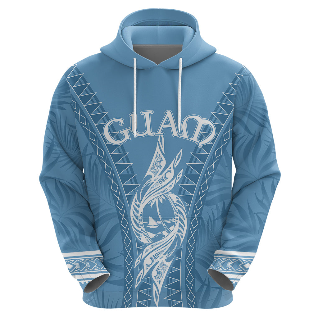 Custom Guam Hoodie Chamoro Latte Stone Mix Tropical - Blue LT7