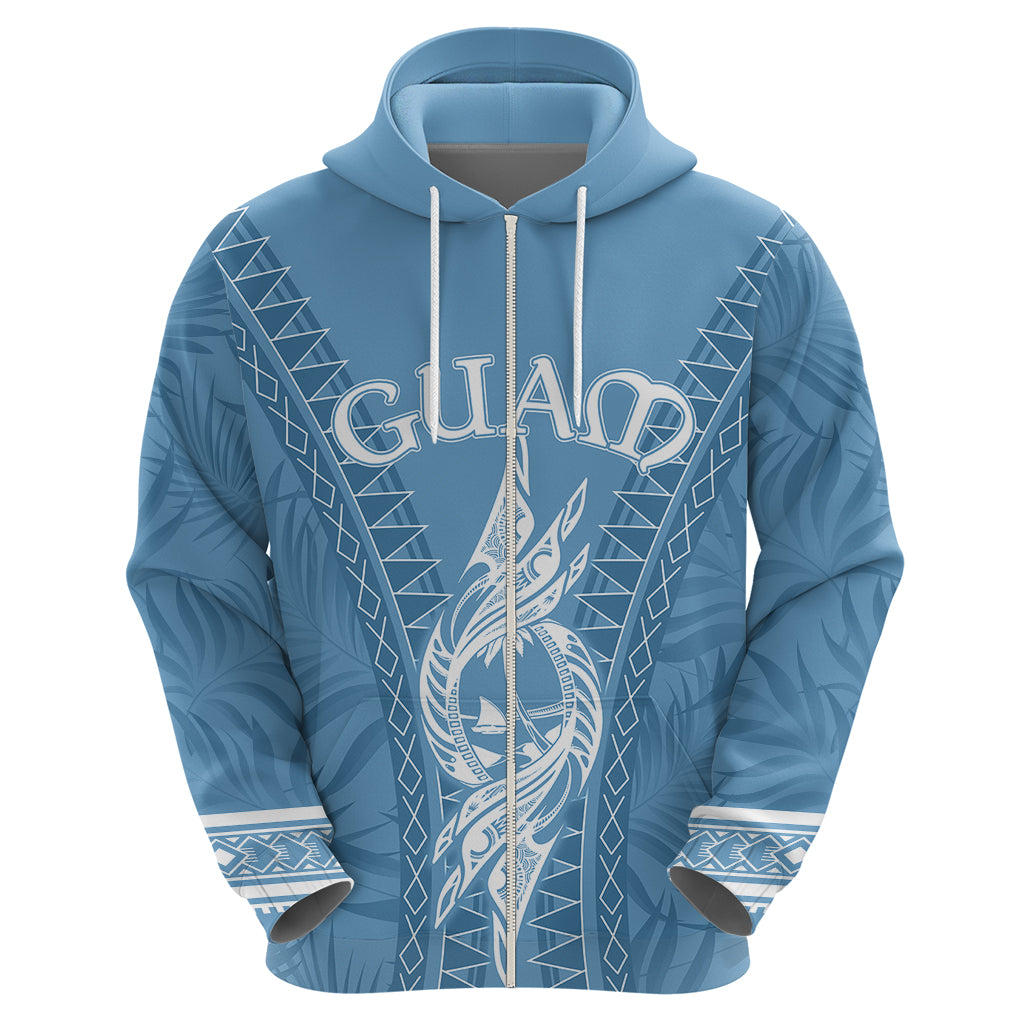 Custom Guam Hoodie Chamoro Latte Stone Mix Tropical - Blue LT7
