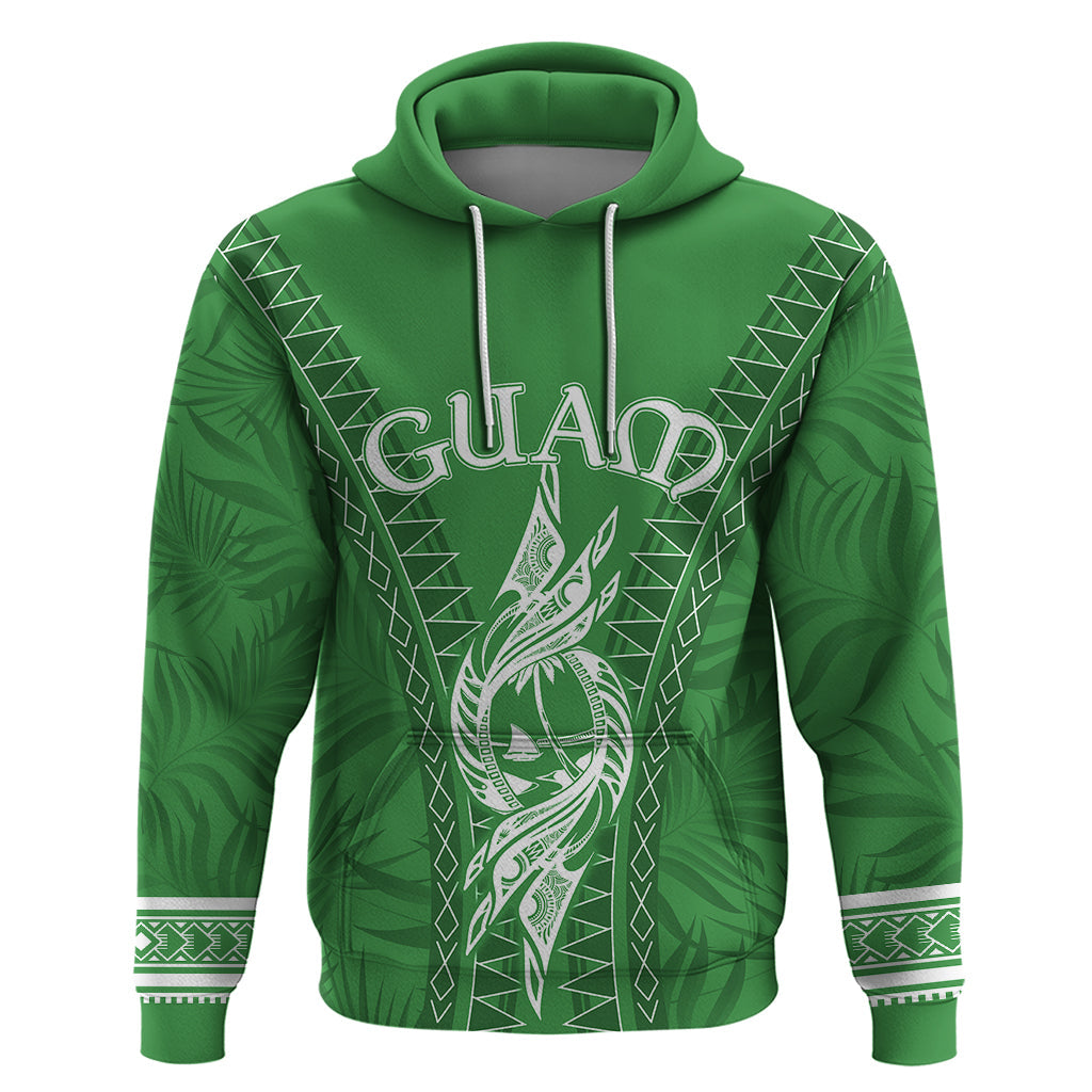 Custom Guam Hoodie Chamoro Latte Stone Mix Tropical - Green LT7