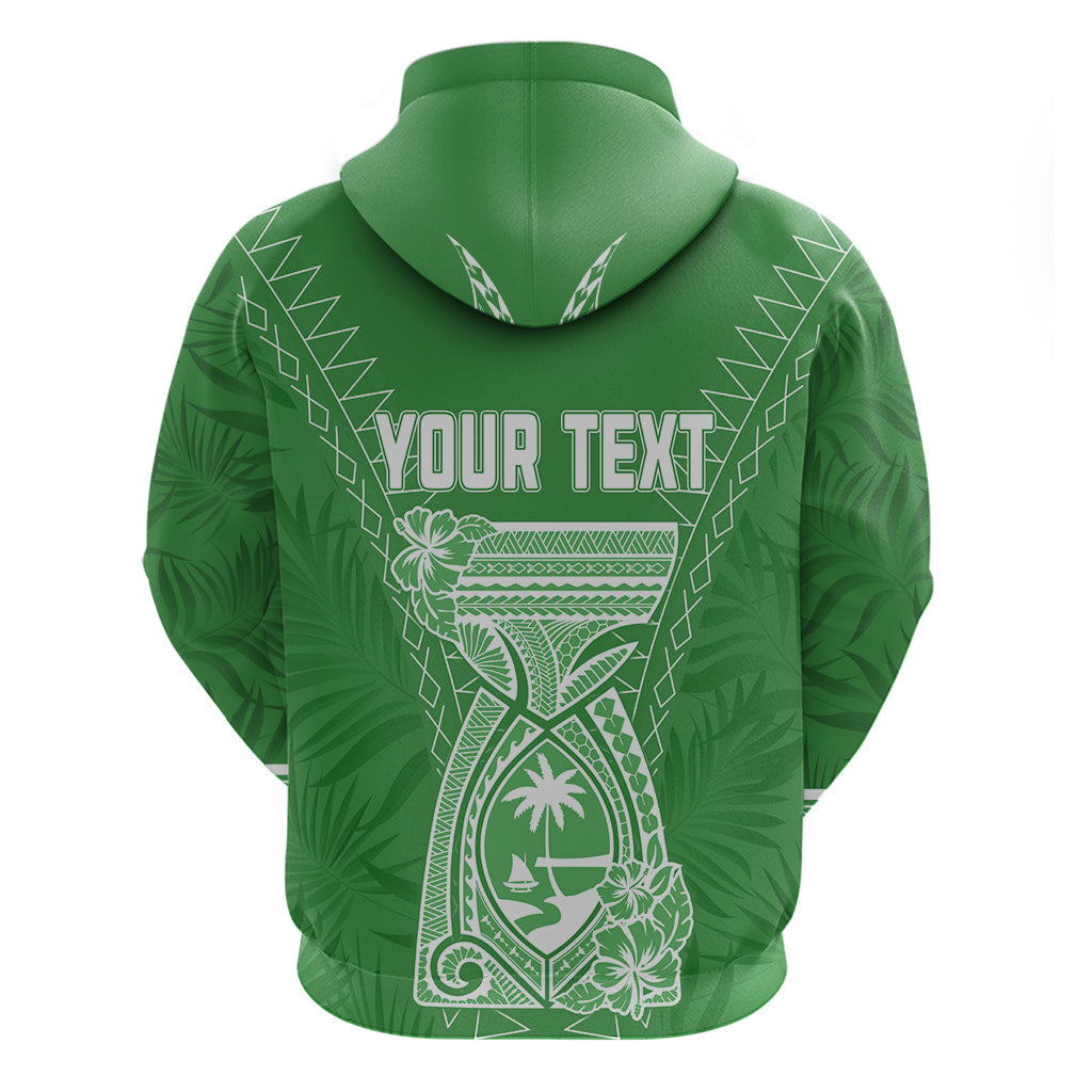 Custom Guam Hoodie Chamoro Latte Stone Mix Tropical - Green LT7