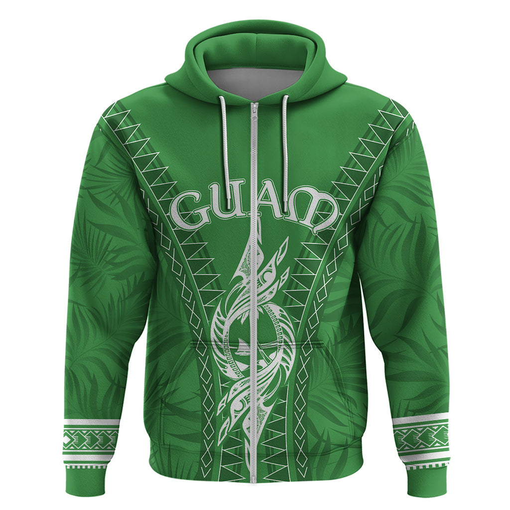 Custom Guam Hoodie Chamoro Latte Stone Mix Tropical - Green LT7