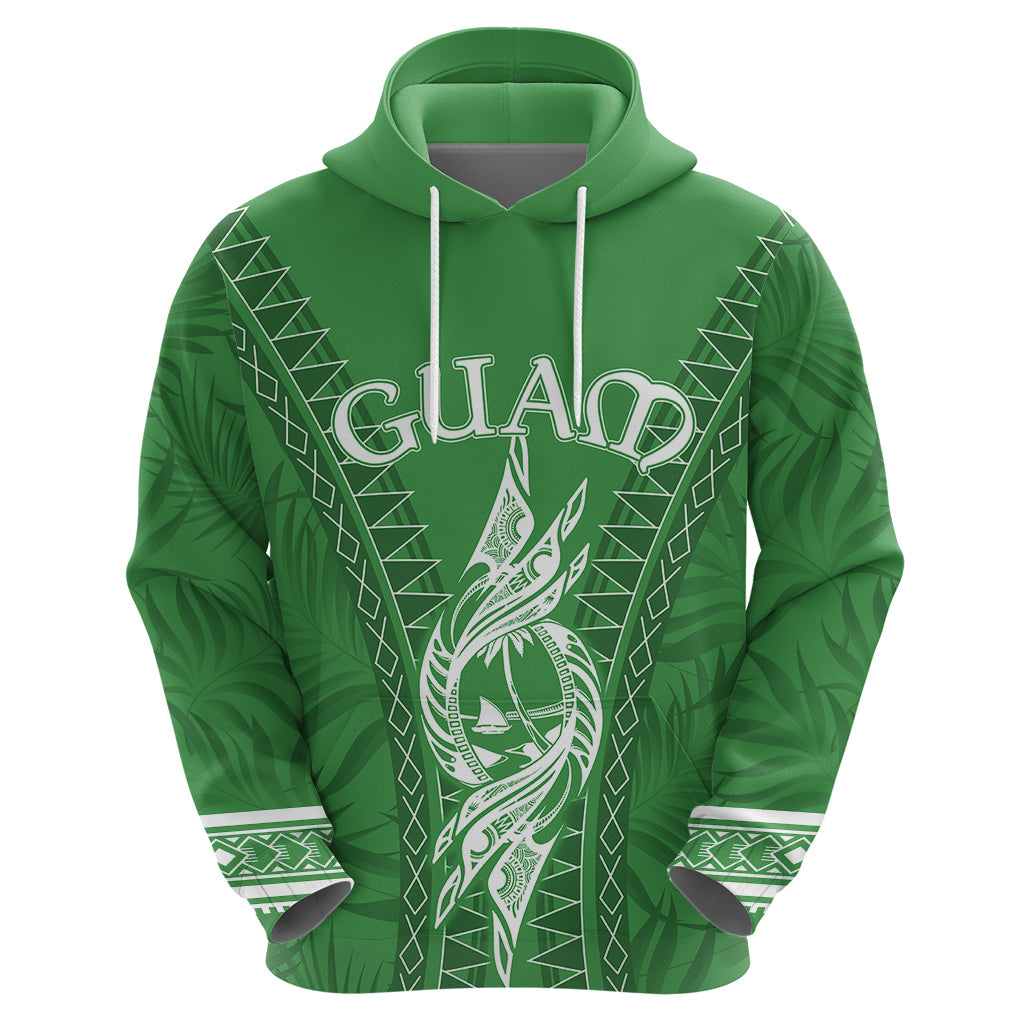 Custom Guam Hoodie Chamoro Latte Stone Mix Tropical - Green LT7