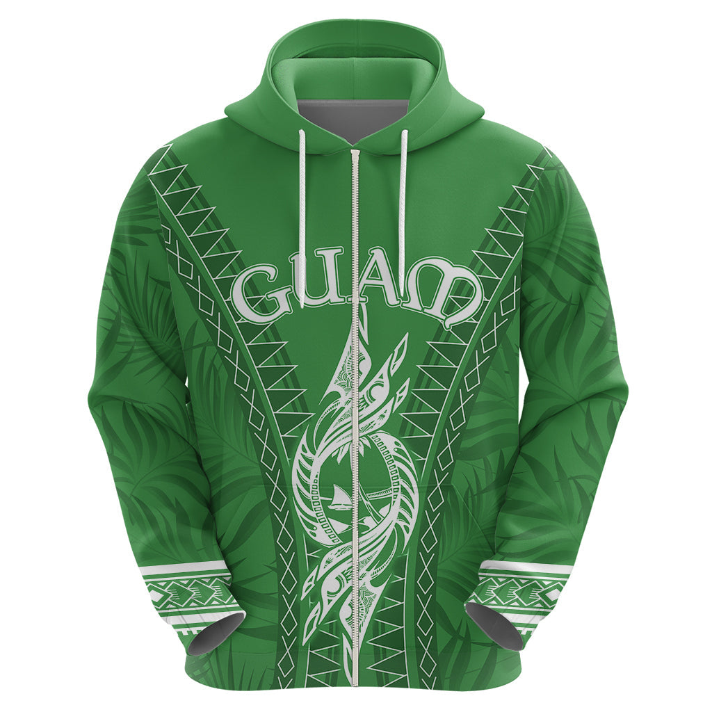 Custom Guam Hoodie Chamoro Latte Stone Mix Tropical - Green LT7