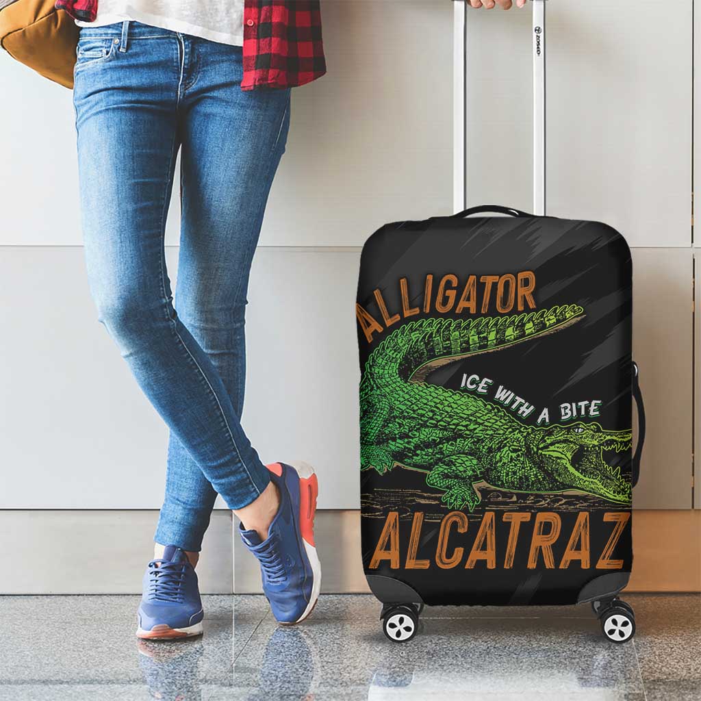 Alligator Alcatraz Luggage Cover ICE With A Bite LT7