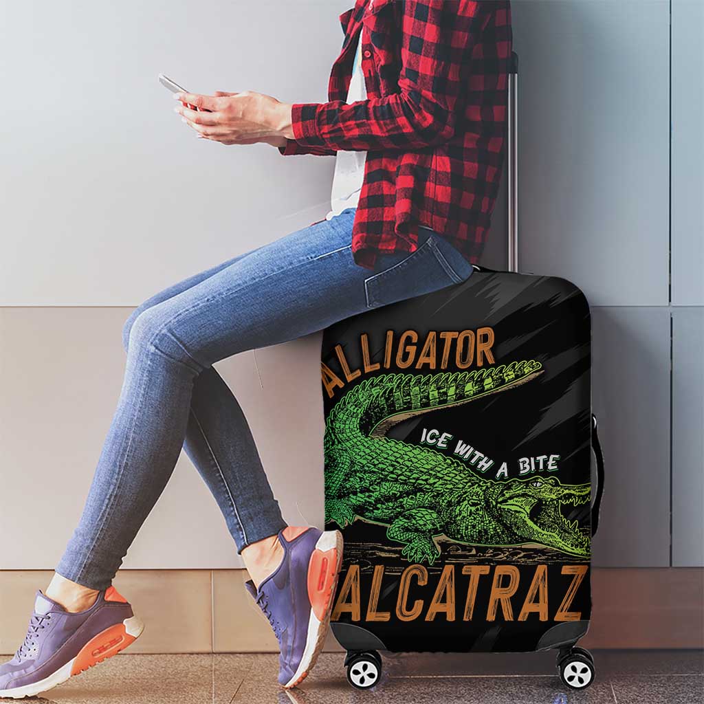 Alligator Alcatraz Luggage Cover ICE With A Bite LT7
