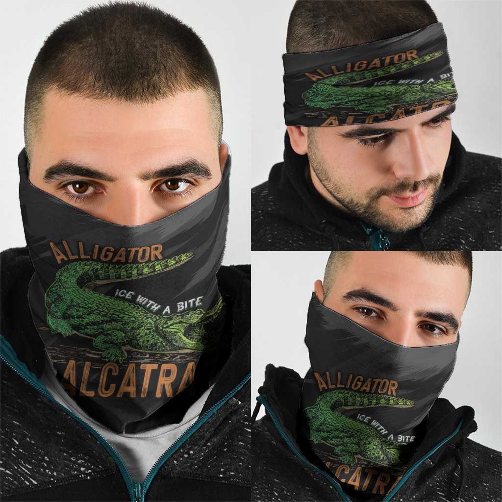 Alligator Alcatraz Neck Gaiter ICE With A Bite LT7