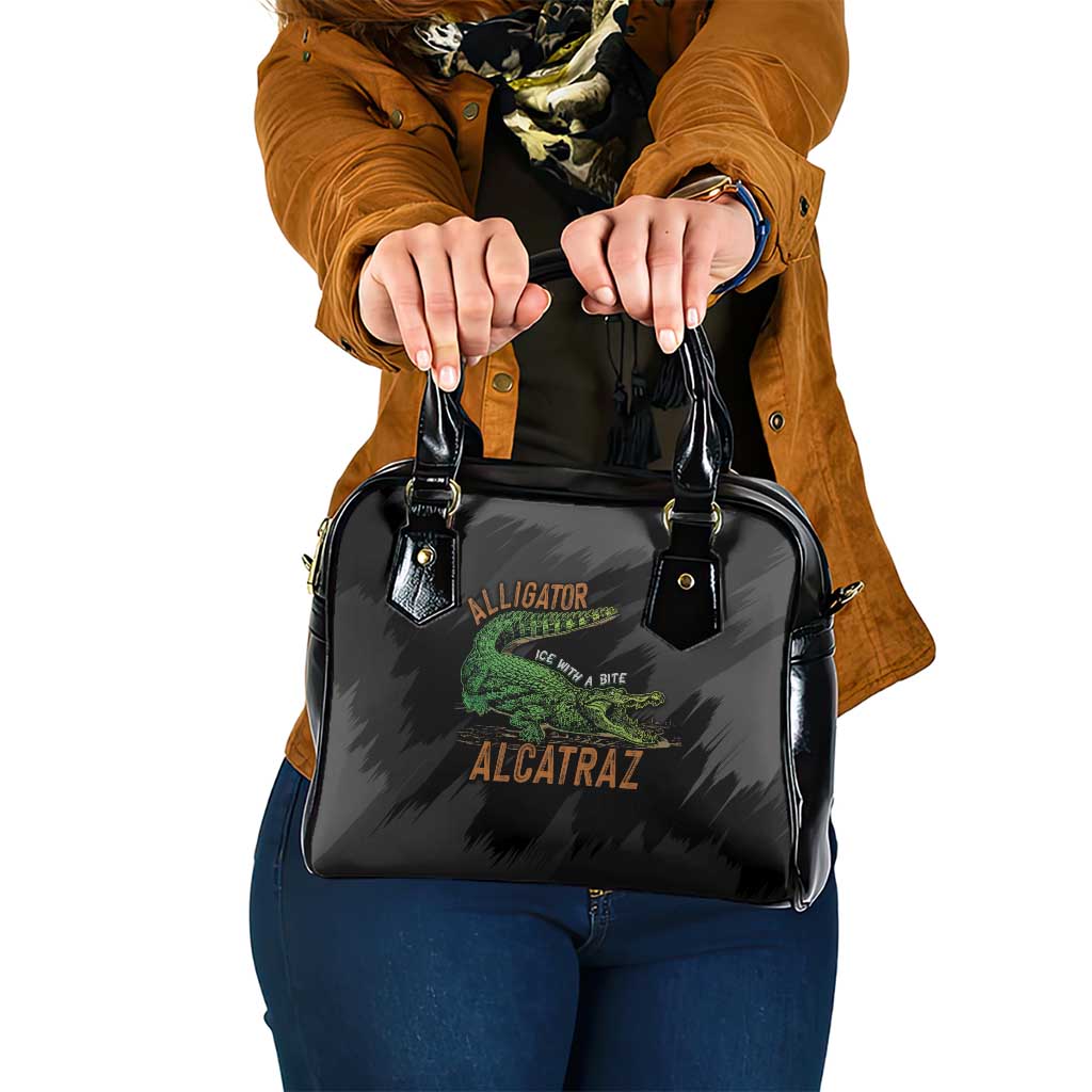 Alligator Alcatraz Shoulder Handbag ICE With A Bite LT7