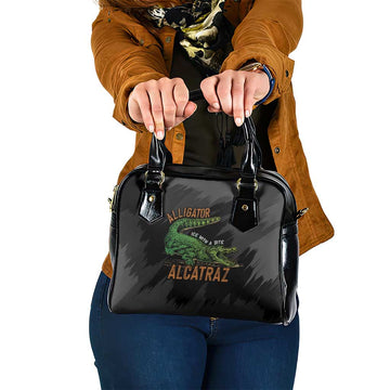 Alligator Alcatraz Shoulder Handbag ICE With A Bite LT7