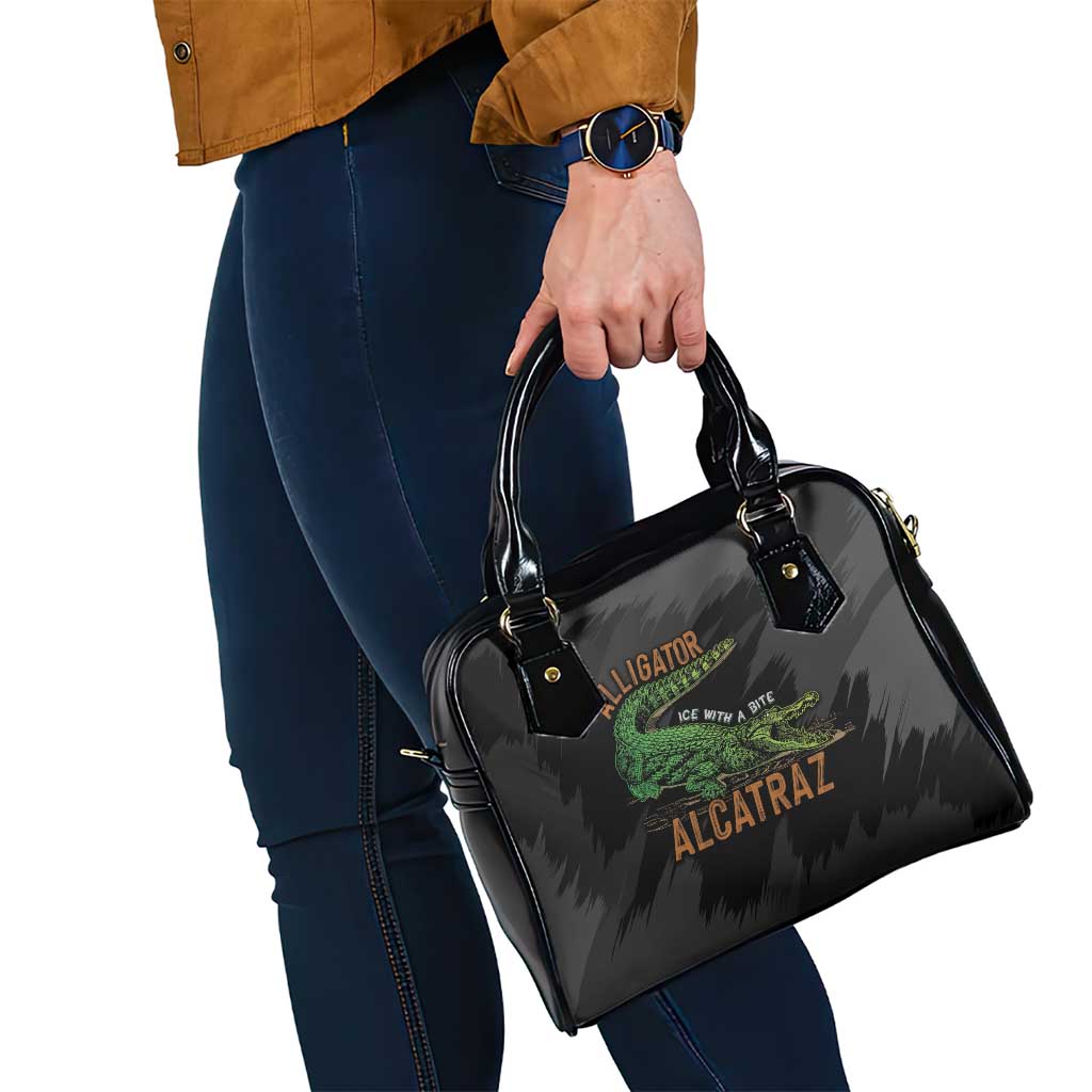 Alligator Alcatraz Shoulder Handbag ICE With A Bite LT7