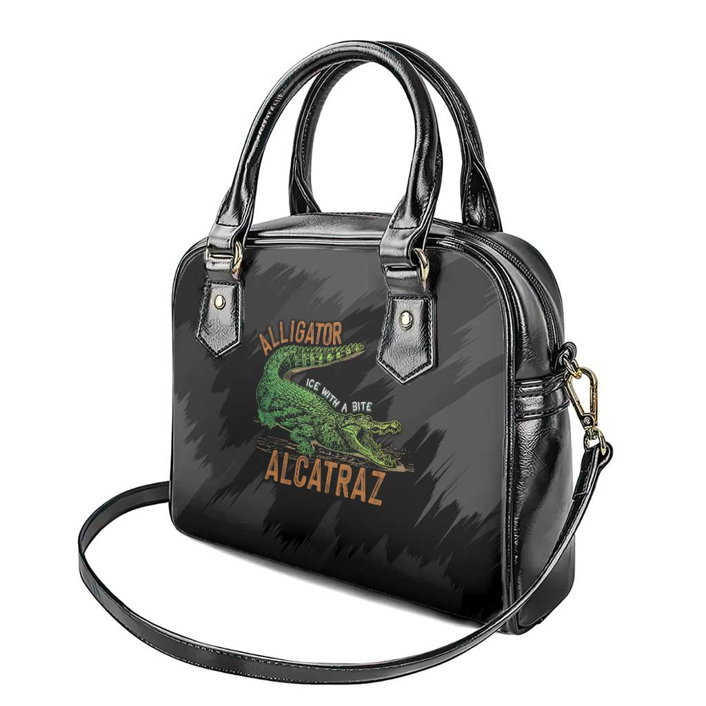 Alligator Alcatraz Shoulder Handbag ICE With A Bite LT7