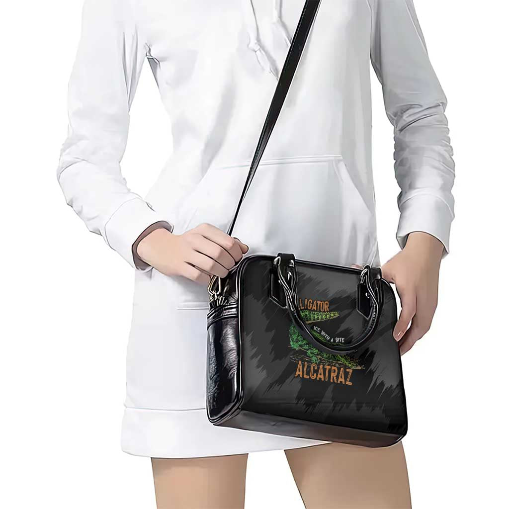 Alligator Alcatraz Shoulder Handbag ICE With A Bite LT7