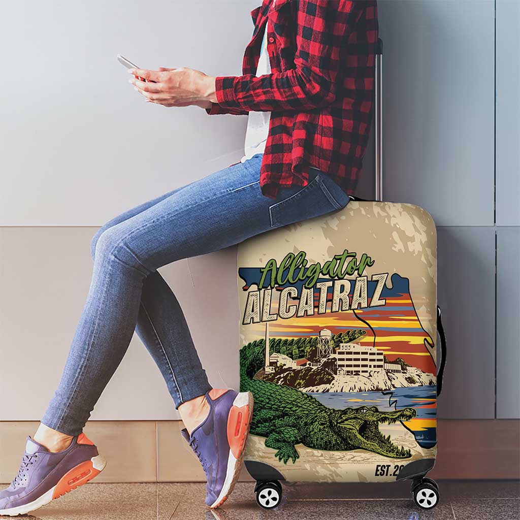 Alligator Alcatraz Retro Luggage Cover The Swamp LT7