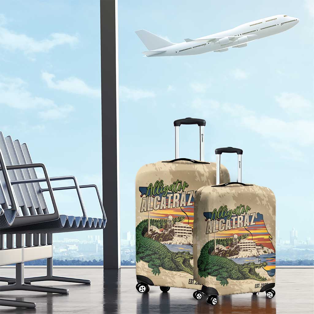 Alligator Alcatraz Retro Luggage Cover The Swamp LT7