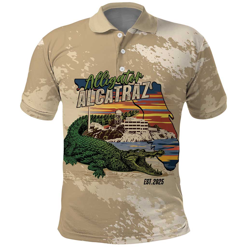 Alligator Alcatraz Retro Polo Shirt The Swamp LT7