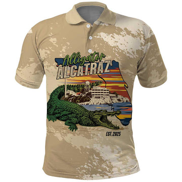 Alligator Alcatraz Retro Polo Shirt The Swamp LT7