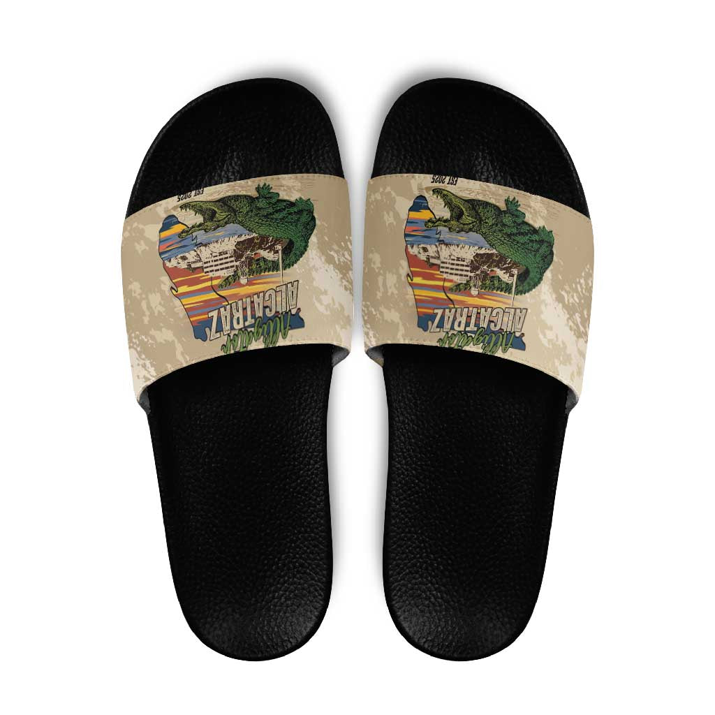 Alligator Alcatraz Retro Slide Sandals The Swamp LT7