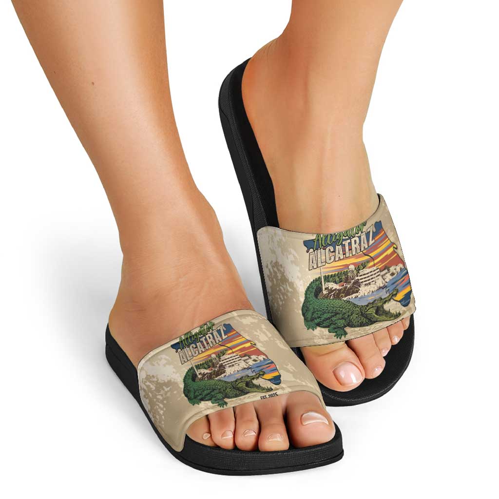 Alligator Alcatraz Retro Slide Sandals The Swamp LT7