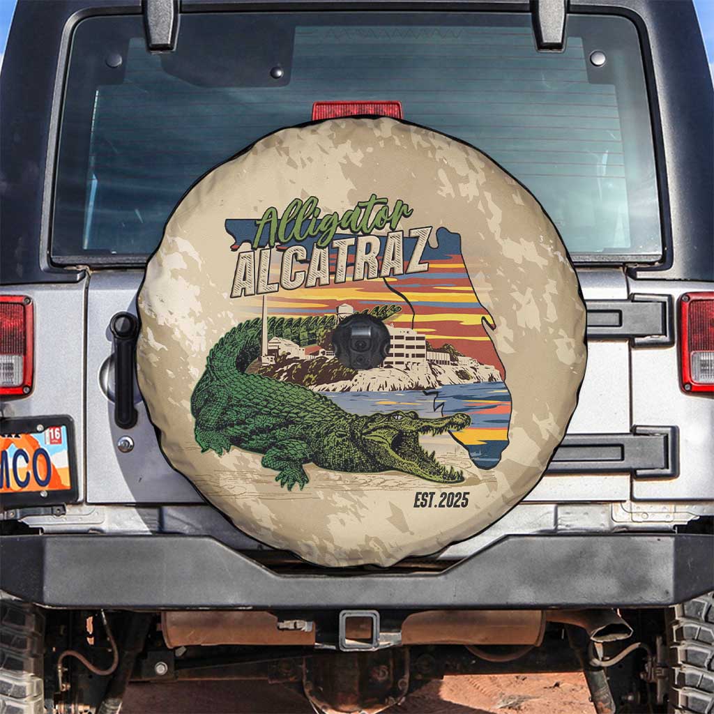 Alligator Alcatraz Retro Spare Tire Cover The Swamp LT7