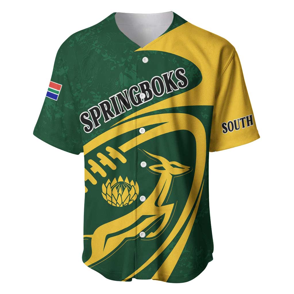 Personalised South Africa Rugby Baseball Jersey Bokke Champions Sporty Dynamics LT7