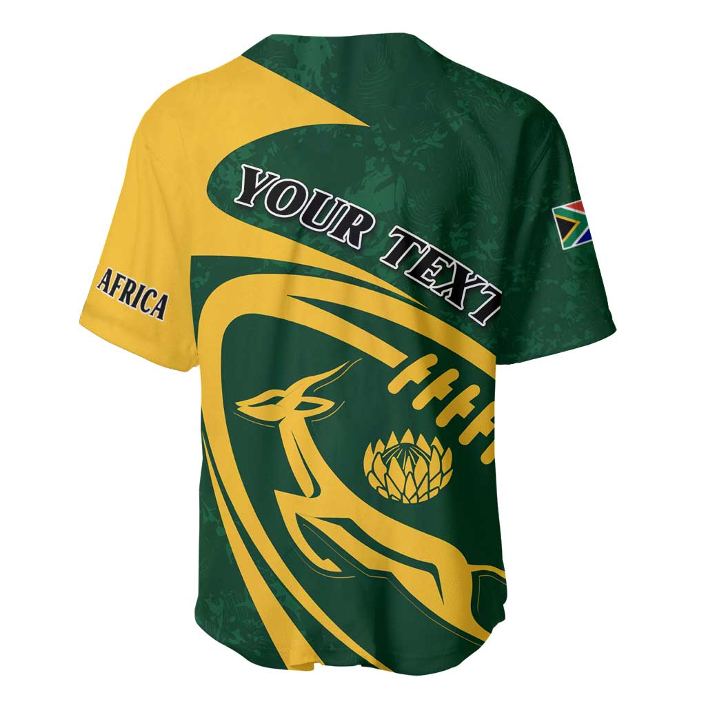 Personalised South Africa Rugby Baseball Jersey Bokke Champions Sporty Dynamics LT7