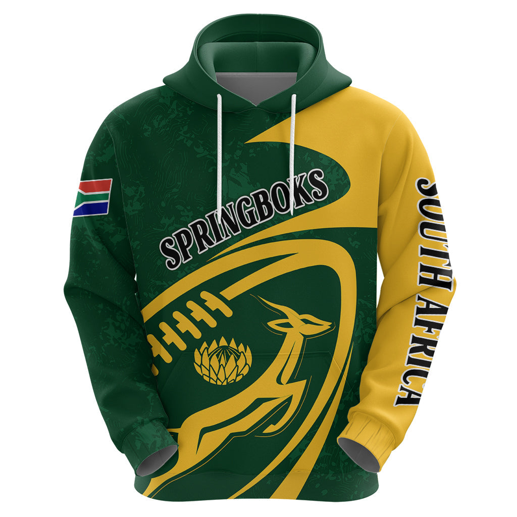 Personalised South Africa Rugby 2023 Hoodie Bokke Champions Sporty Dynamics LT7