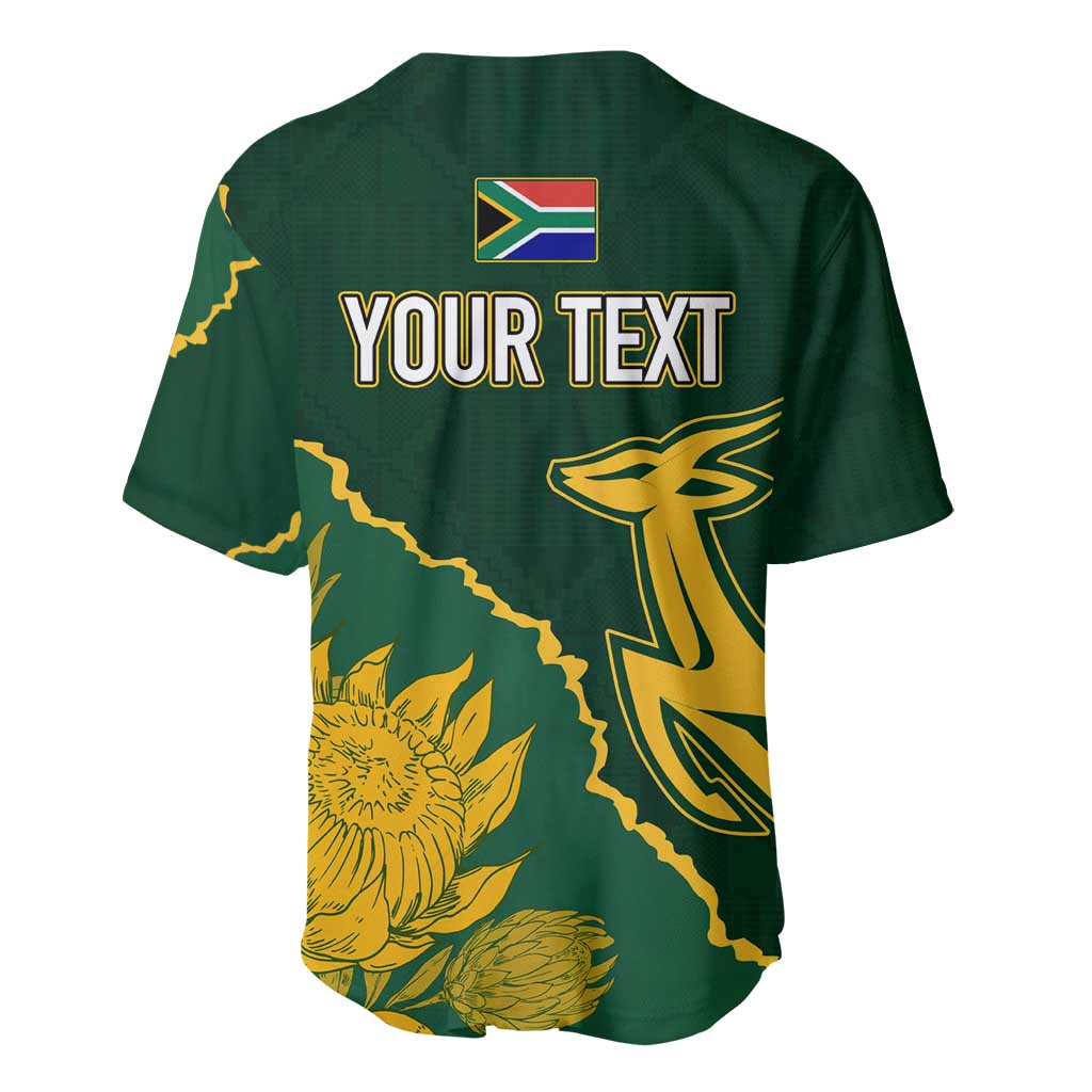 Personalised South Africa Rugby 2023 Baseball Jersey Bokke Champions Kente Ethnic LT7