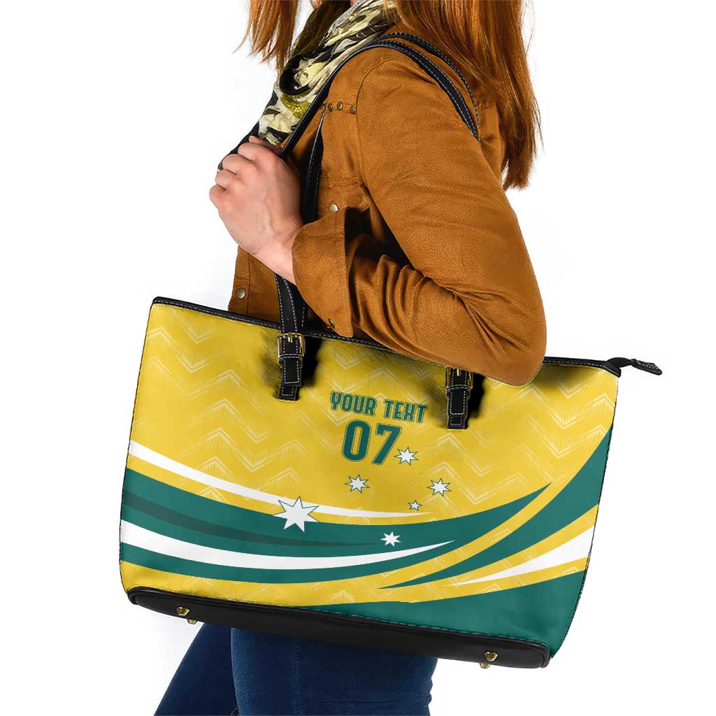 Australia 2024 Olympics Custom Leather Tote Bag Rise of the Roos LT7