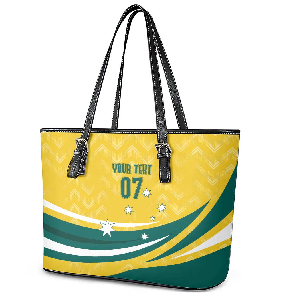 Australia 2024 Olympics Custom Leather Tote Bag Rise of the Roos LT7