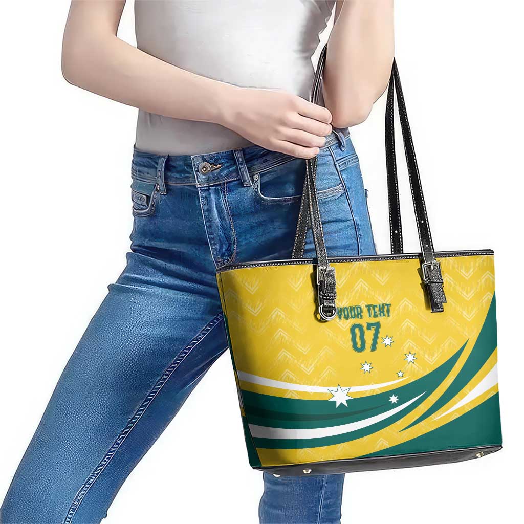 Australia 2024 Olympics Custom Leather Tote Bag Rise of the Roos LT7
