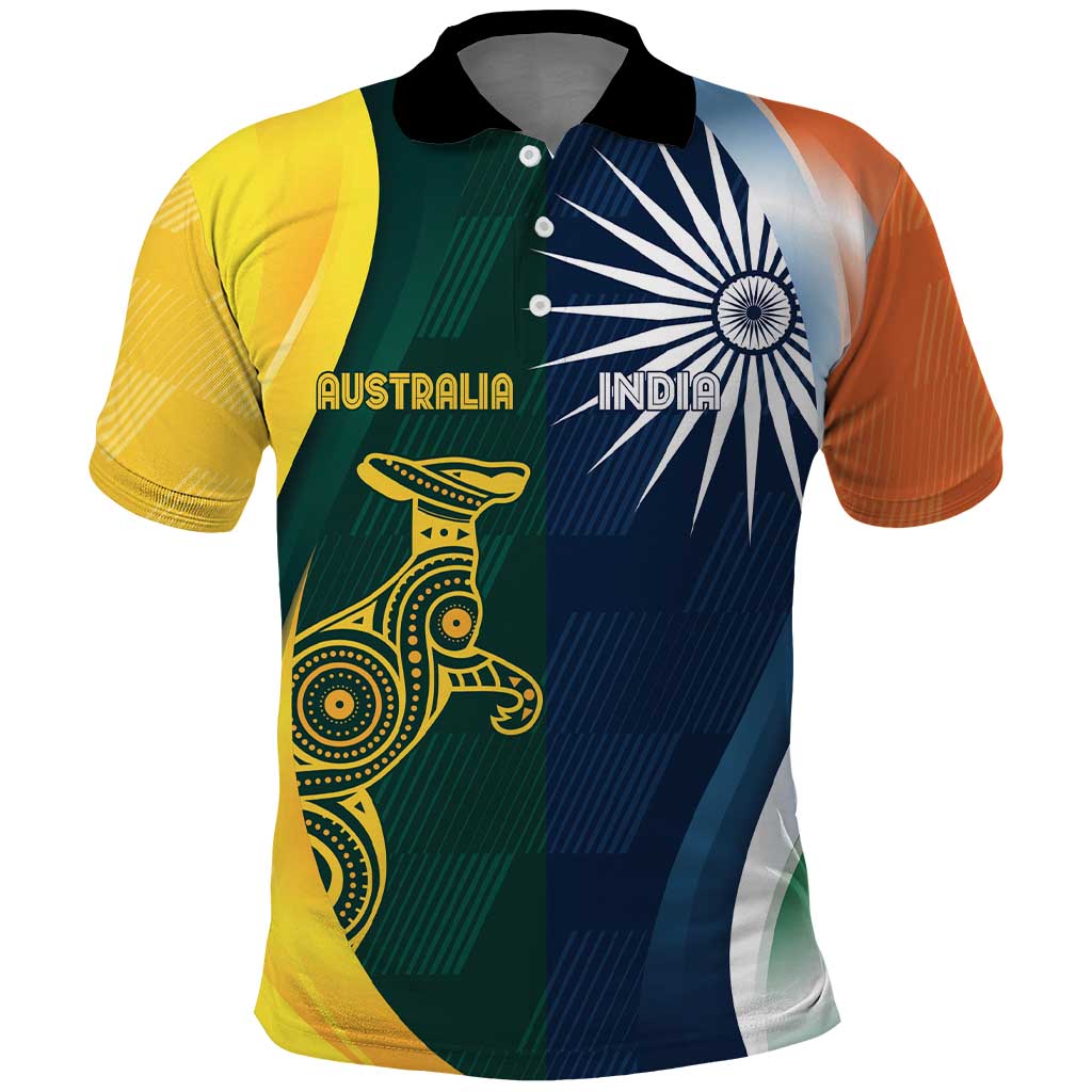 Custom India and Australia Cricket Polo Shirt Special Half-Half Mix LT7
