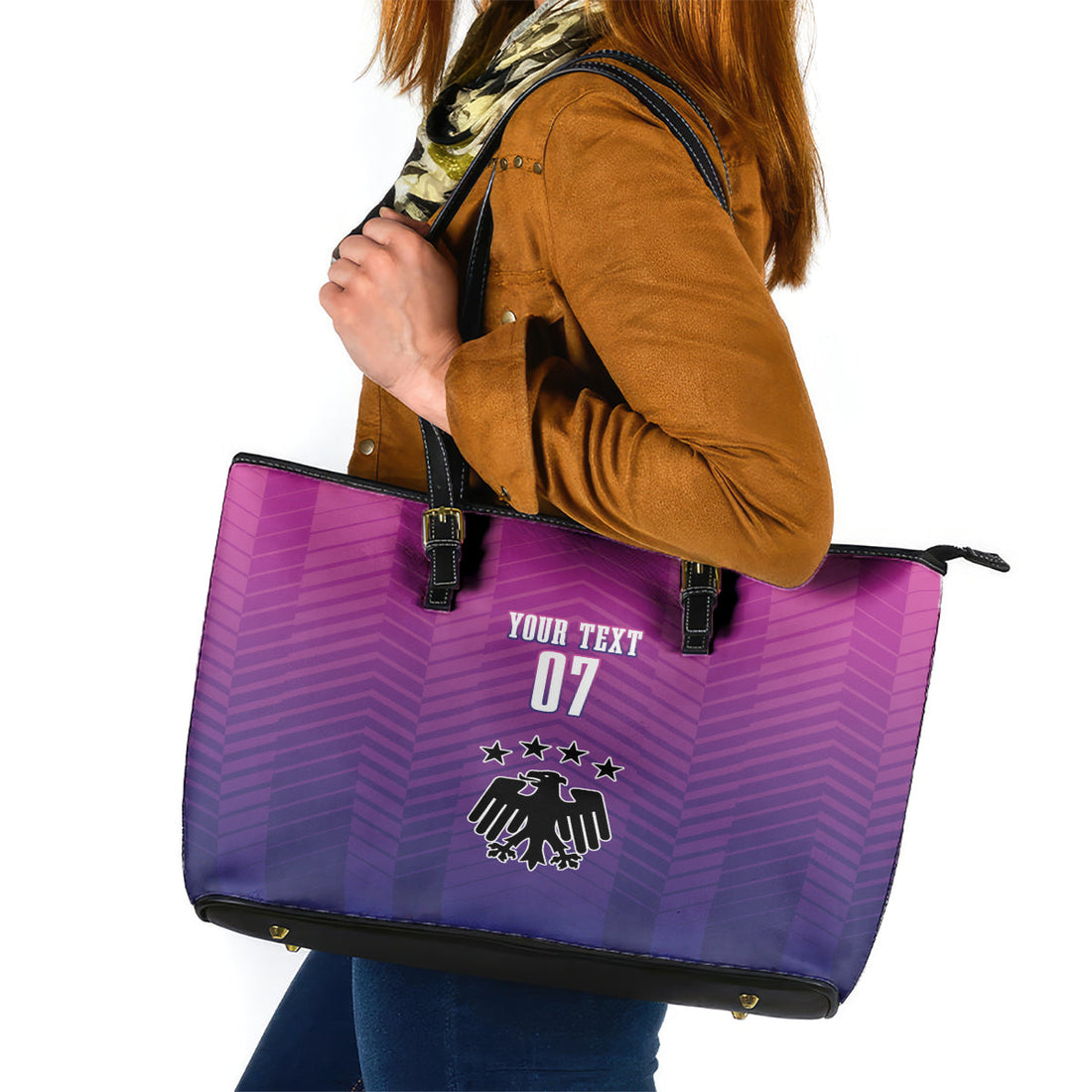 Germany Football Leather Tote Bag Nationalelf Pink Revolution LT7