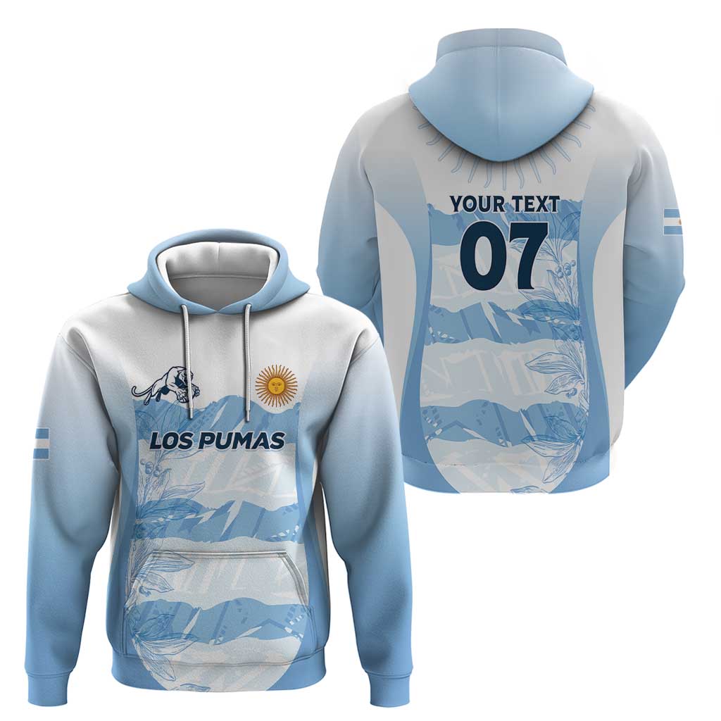 Argentina Rugby Los Pumas Custom Hoodie Traditional Colors LT7