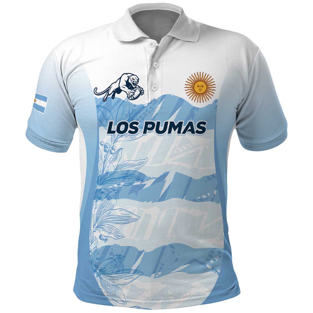 Argentina Rugby Los Pumas Custom Polo Shirt Traditional Colors LT7